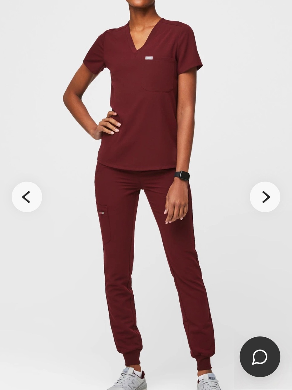 Figs Scrub Set Burgundy
